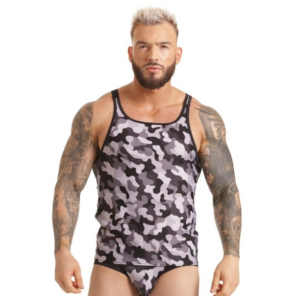 GIGO COMBAT GRAY TANK TOP - Picture 2 of 5